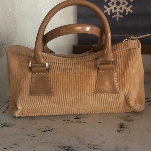 Matt & Nat pink and light brown cord handbag - Picture 3 of 6